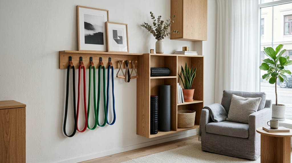 Scandinavian-style small apartment corner with a resistance 